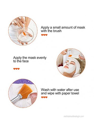 BEATURE 14 Pieces Fan Mask Brushes Facial Mask Applicator Brush Acid Applicator Brush Cosmetic Fan Brushes Makeup Applicator Tools for Glycolic Peel Mud Mask Cream and Makeup