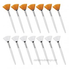 Molain 14 Pcs Facial brushes Soft Fan Brushes for Facials Makeup Brush Cosmetic Applying tools for Mud Face Cream