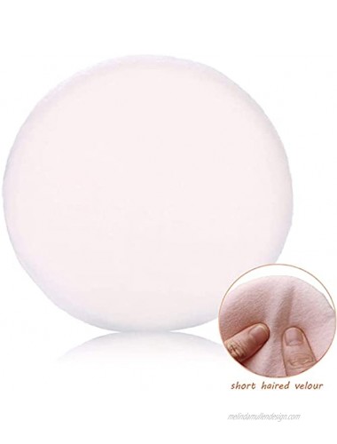 6 Pcs 4 Inch Round Cotton Makeup Powder Puffs With Ribbon Band Handle for Compacts Loose Powder Face Powder Color Mixing.