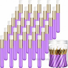 30 Pieces Lash Shampoo Brushes with Container Nose Pore Deep Cleaning Brush Peel off Blackhead Removing Brush Tool Cosmetic Lash Cleanser Brush Facial Cleansing Brushes Purple,4 Inch