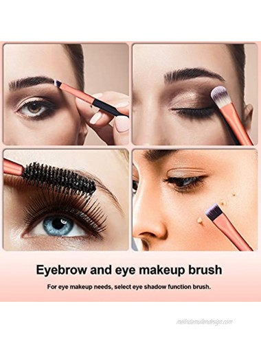 BS-MALL Eye Makeup Brushes 50 pcs Eyeshadow Makeup Brushes Set Soft Synthetic Hairs Wood Handle for Eyeshadow Eyebrow Eyeliner Blending & Concealer