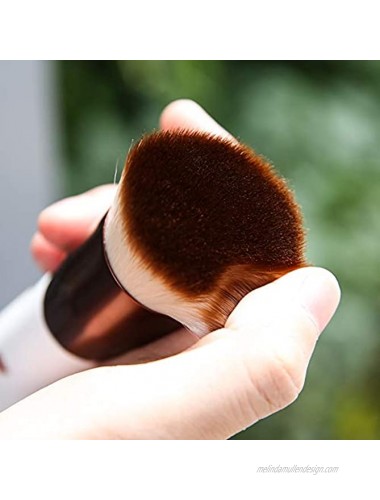 DUcare Flat Top Kabuki Foundation Brush Synthetic Professional Liquid Blending Mineral Powder Makeup Tools Rose Golden White