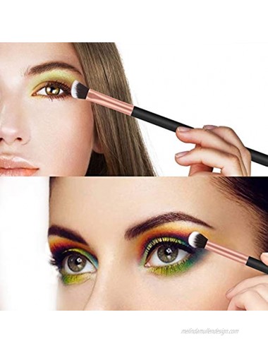 Eye Makeup Brushes Set 15 Pcs Synthetic Eyeshadow Brush Concealer Eyebrow Eyeliner Blending Cosmetics Brushes for Women Black