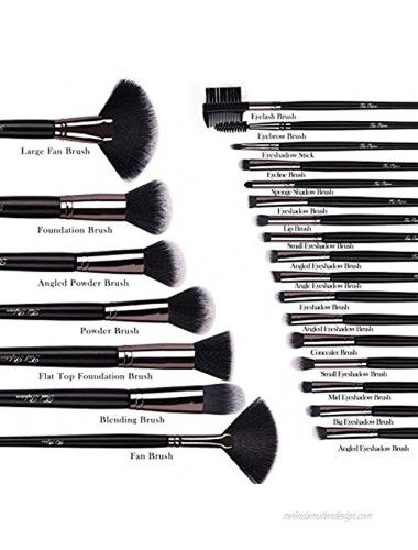 Makeup Brushes 24pcs Makeup Brush Set Kabuki Foundation Blending Brush Face Powder Blush Concealers Eye Shadows Make Up Brushes Kit with Bag
