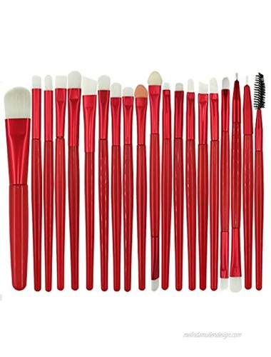 Makeup Brushes Pimoys Make up Brush Set 20 PCs Professional Face Eyeliner for Foundation Blush Concealer Eyeshadow Red