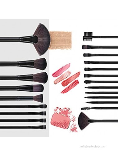 Makeup Brushes Premium Makeup Brushes Set Black 22 Piece Complete Cosmetic Brush Collection for Foundation Blending Power Blush Eyeshadow