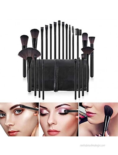 Makeup Brushes Premium Makeup Brushes Set Black 22 Piece Complete Cosmetic Brush Collection for Foundation Blending Power Blush Eyeshadow