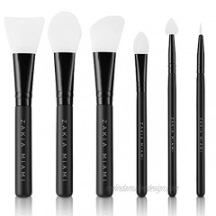 ZMCARE Face Mask Brush Set 6-Pack Facial Mask Applicator Kit Hairless Soft Silicone Applicators for Clay Mask Body Lotion And Body Butter Application Beauty Mask Applying Tools Set
