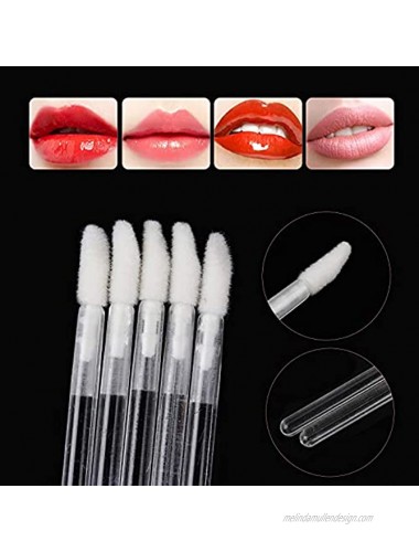300 Pack Lip Gloss Applicators Disposable Lipstick Wands Bulk Lip Brush Makeup Tool Set Clear-300pcs
