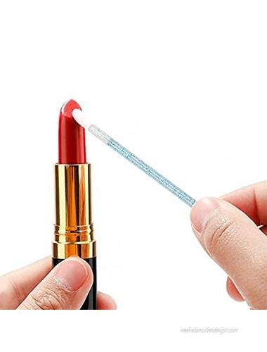 300 PCS Lip Brushes Disposable Lip Gloss Wands Lipstick Applicator Makeup Tool Crystal Blue Handle