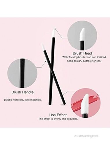 500PCS Disposable Lip Brushes Kits Lipstick Gloss Wands Applicator Perfect Makeup Tool Black