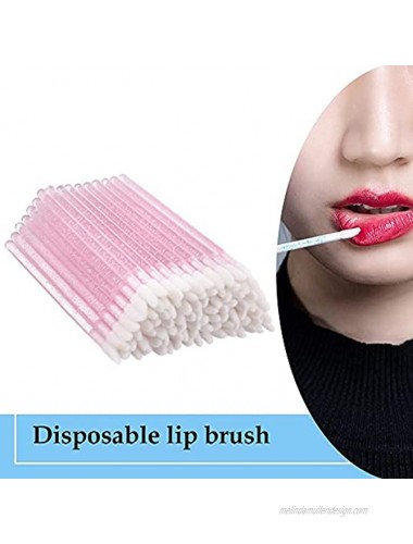 AKOAK 100 Pcs Disposable Crystal Lip Brush Lip Color Applicator Cleaning Extension Brush Eyelashes Makeup Eye Shadow Beauty Tools Color Blends