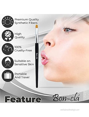 Bon-clá Lip Brush Lipstick Gloss Brushes Applicators Lip Liner Compact Lip Brush for Achieve Flawless Lip Makeup