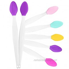 Cleaning Lip Brush 25 Pcs Silicone Exfoliating Lip Brush Tool Double-Sided Silicone Cleaning Lip Brush Beauty Tool for Smoother and Fuller Lip Appearance Face CleaningTool