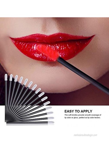 Disposable Lip Wands and Mascara applicators 200pcs Teenitor lint free applicators lipstick Lip Gloss makeup testers clean Eye Lash Brush