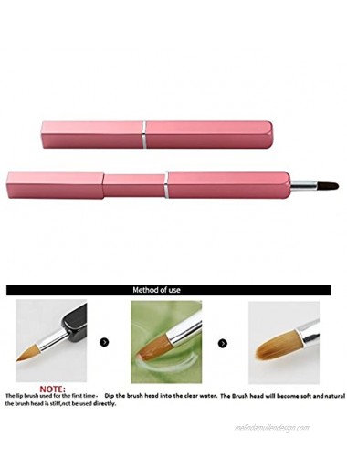 Exquisite Professional Lip Brush Applicators-Retractable Lipstick Brushes- Lipstick Gloss Makeup Brush Tool For Women and Girls Pink