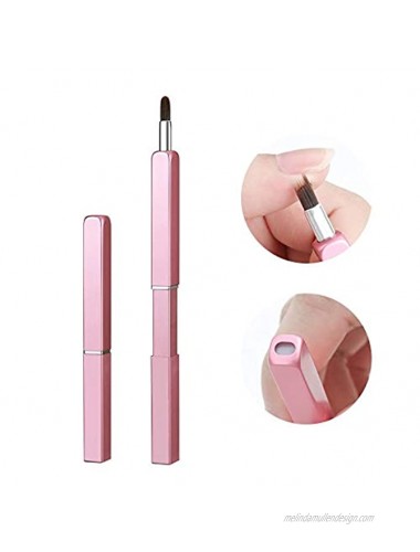 Exquisite Professional Lip Brush Applicators-Retractable Lipstick Brushes- Lipstick Gloss Makeup Brush Tool For Women and Girls Pink