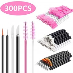 INFILILA Disposable Makeup Applicators Kit-100pcs Lip Applicators,100pcs Mascara Wands,100pcs Eyeliner Brushes 300PCS Makeup Brushes 6 Styles