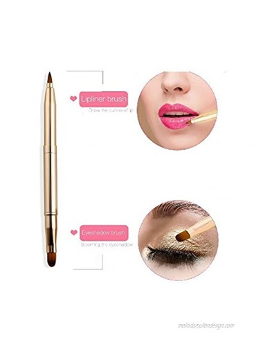 Professional Lip Brush Applicators Dual End Retractable Design Lipstick Brush Makeup Brush For Women and Girls Gradient