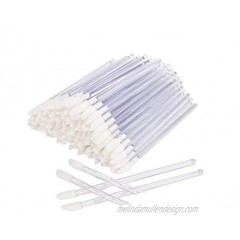 WOIWO 50 Pcs Disposable Tipped Lip Gloss Wands Applicator Lip Brushes Make Up Beauty Tool,Clear