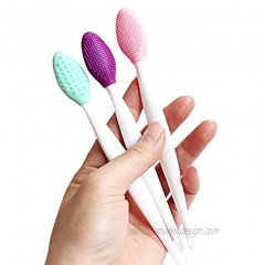 YITUAL 6 Pieces Exfoliating Lip Brush Facial Cleaning Brush Soft Silicone Double-Sided for Smoother and Fuller Lips
