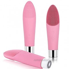 3 in 1 Silicone Facial Cleansing Brushes and Facial Hair Removal Tools Rechargeable for Women Deep Cleaning,Face Massager and Skin Lift Multifunctional Electric Sonic RechargeablePink