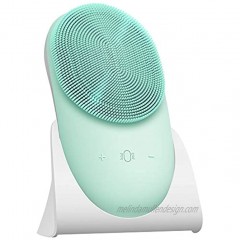 3 in 1 Sonic Facial Cleansing Brush9 Adjustable Speeds Silicone Face brush with Heated Massage Helps Open pores&Import Essence USB Rechargeble Face Scrubber Brush for Deep Cleanning Exfoliating