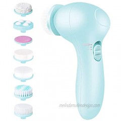 Electric Facial Cleansing Brush 7 IN 1 Fabuday Face Skin Spin Brush for Deep Cleansing Gentle Exfoliating Blackhead Removing and Massaging Battery Operated Facial Cleanser Brush