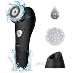 Electric Vibrating Sonic Facial Brush Cleansing Waterproof for Skin Face Exfoliating Removing Blackhead Deep Cleaning with 2 Working Speed Of Men and Women