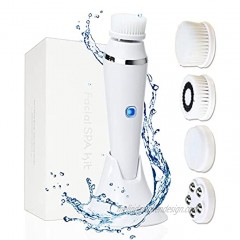 Face Brush Cleanser Facial Cleansing Brush 4-in-1 Advanced Electric Exfoliating Brush & Face Massager Rechargeable Face Cleanser For Men & Women Built In Face Care Programs