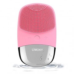 Facial Cleansing Brush 3-in-1 Electric Silicone Face Scrubber Sonic Facial Massager IPX7 Waterproof USB Rechargeble Face Scrubber Brush for Deep Cleanning Blackhead Remover ExfoliatingPink