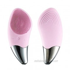 Facial Cleansing Brush 3 Speed Face Cleansing Brush Rechargeable Waterproof Vibrating Silicone Face Scrubber for Deep Cleaning| Exfoliating| Blackhead| Massaging…Red Rose