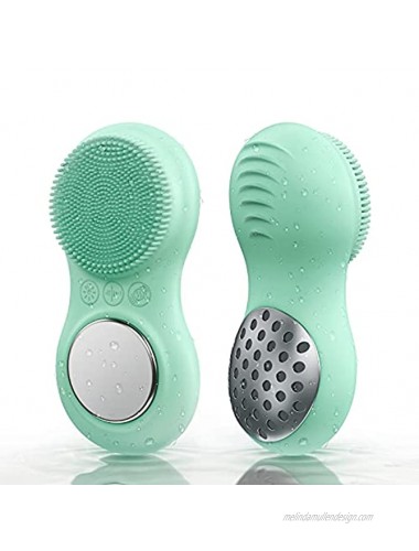 Facial Cleansing Brush Sagargo 3 in 1 Silicone Sonic Face Scrubber Brush with Heated 3 Speed Waterproof Face Cleansing Brush USB Rechargeable for Deep Cleaning Removing Blackheads Massaging