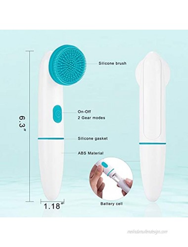 Hetian Sonic Facial Cleansing Brush，Exfoliating and Waterproof Electric Face Wash Brush Deep Skin Care Tools Silicone Cleanser Scrubber Suitable for Any Skin Condition for Women Pink