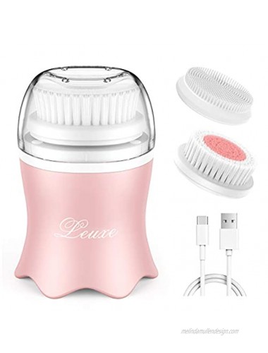 Leuxe Facial Cleansing Brush 3 Modes Face Cleansing Brush with 3 Replacement Brush Heads Rotating Face Brush for Deep Cleansing