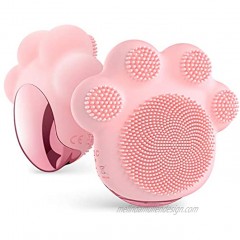 MelodySusie Sonic Silicone Facial Cleansing Brush Electric Face Cleansing Device Waterproof with Heated Facial Massager and GUA SHA Function Cute Cat Paw Design Great Gift Ideas for Women