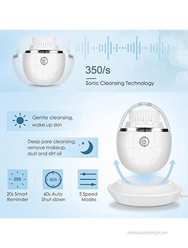 Overclocking Vibration New Sonic Vibrating Facial Cleansing Brush 3 Brush Heads with 3 Modes Waterproof Smart Timer Wireless Charging for Face Cleaning