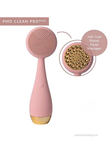 PMD Clean Pro Gold Smart Facial Cleansing Device with 24K Gold Plated ActiveWarmth Heat Therapy Massager
