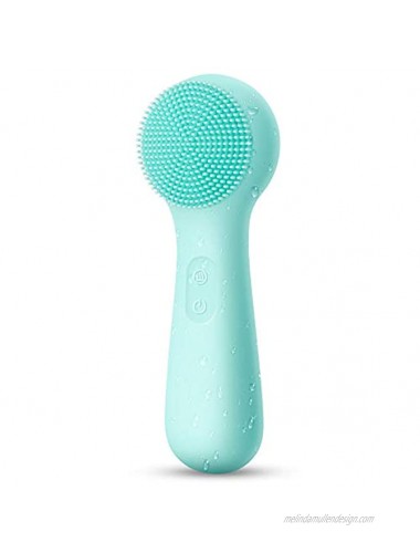 Soft Silicone Facial Cleansing Brush Sonic Vibration Facial Brush Waterproof Face Scrubber Brush for Deep Cleaning Gentle Exfoliating Blackhead Removing and Massaging