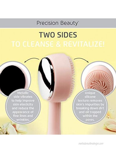 Sonic Facial Cleansing Brush by Precision Beauty | Powered Face Brush | Anti-Aging Silicone Face Scrubber for Skin Renewal | Waterproof