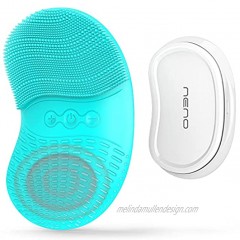 Sonic Facial Cleansing Brush NENO Waterproof Silicone Face Scrubber Skin Wash Machine Vibrating Face Cleaner for Exfoliating Removing Blackhead with Inductive Charging