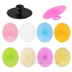 10 Packs Silicone Face Scrubbers with Suction Exfoliating Facial Cleansing Brush Pore Cleaning Pad Manual Face Washing Tool