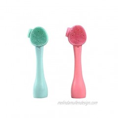 2Pcs Head Manual Facial Cleansing Brush Face,LYDZTION 3 in 1 Handheld Face Brush,Gentle Exfoliating Removing Blackhead Massaging,Makeup Removal