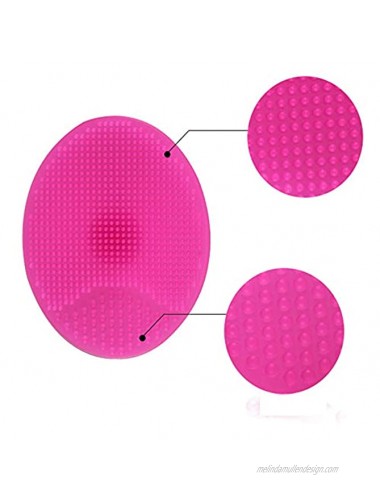 Face Scrubber 8 Pcs Soft Silicone Face Cleanser Exfoliator Face Cleaning Pads Facial Cleansing Brush for Daily Facial Cleaning 8 Colors
