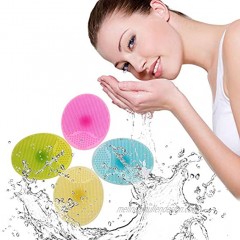 Face Scrubber 8 Pcs Soft Silicone Face Cleanser Exfoliator Face Cleaning Pads Facial Cleansing Brush for Daily Facial Cleaning 8 Colors