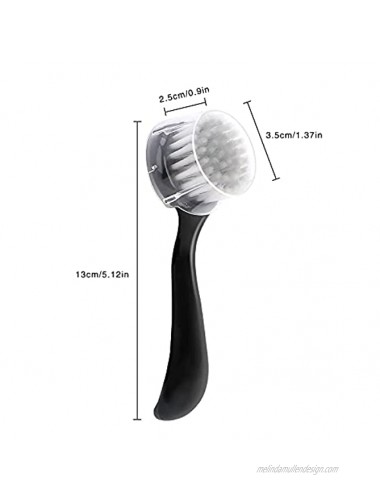 Facial Cleansing Brush 3 Pack Ooloveminso Manual Face Brush Soft Bristle Face Scrubber Exfoliating Cleansing Brush for Face Care Makeup Skincare Removal Black
