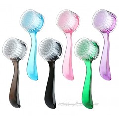 Facial Cleansing Brush Face Scrubber and Cleanser for Face Exfoliating and Massage 6 Pack