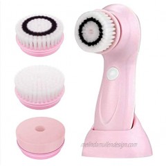 MOSCHOW Facial Cleansing Brush Rechargeable Waterproof Face Cleanser Spin Face Brush for Deep Cleansing with 3 Brush Heads and 2 Power Modes