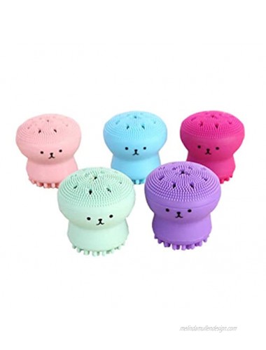 OctoCleanser Octopus Silicon Brush All in One Deep Pore Cleansing Sponge & Brush For Exfoliating Massage Cleansing Soft Brush Green