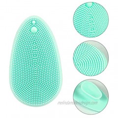 Silicone Face Scrubber Exfoliator Brush FBFL Manual Facial Cleansing Brush Pad Soft Face Cleanser for Exfoliating and Massage Pore for All Skin TypesGreen 1pcs